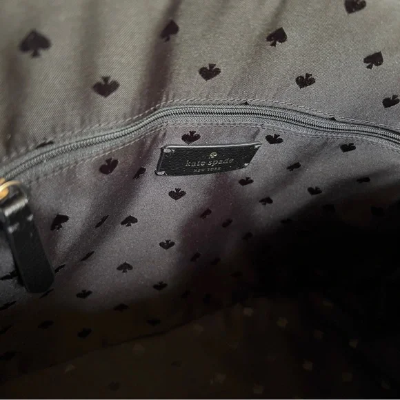 Kate Spade New York Women’s Black Leather Patterson Drive Meduim Satchel Handbag - Picture 7 of 12